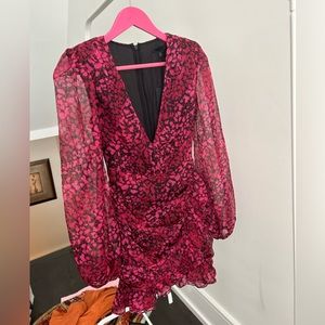 NBD, revolve pink/black dress